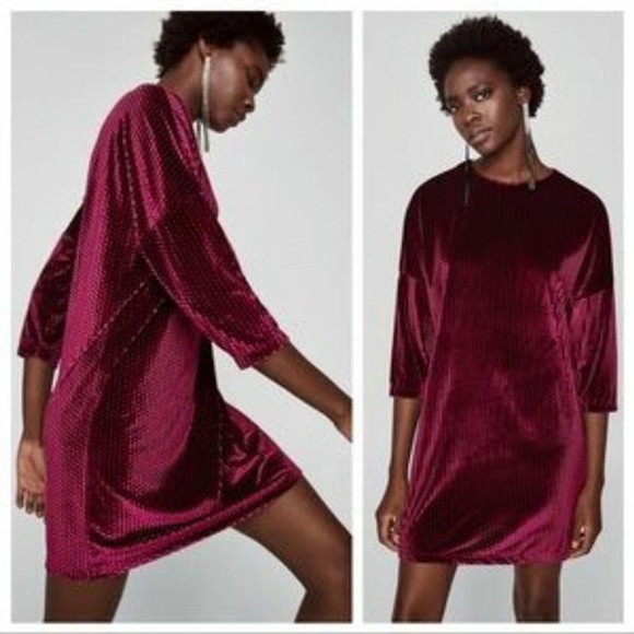 NWT!! ZARA Diamond pattern Dress - Picture 5 of 7